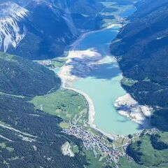 Flugwegposition um 14:19:16: Aufgenommen in der Nähe von Gemeinde Nauders, Österreich in 3452 Meter